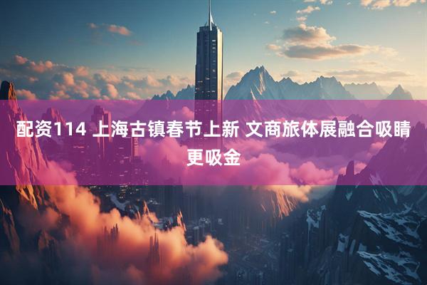 配资114 上海古镇春节上新 文商旅体展融合吸睛更吸金